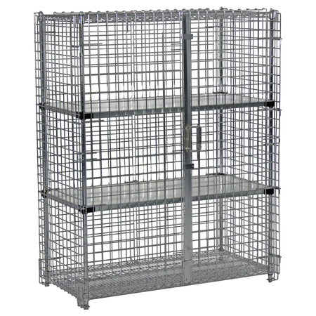 Technibilt Shelving Systems Security Cage, 5 Solid Shelves, 24x60x60 SEC605F-SLD